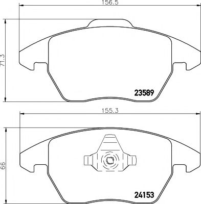 TEXTAR - 2358901 - Колодка перед, Peugeot 307 / SW 2.0 HDi 10.03-  Peugeot 308/VW Jetta 2011-