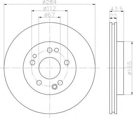 TEXTAR - 92031900 - Диск гальмівний MERCEDES 190(W201)/E(C124) "F D=284mm "80-98
