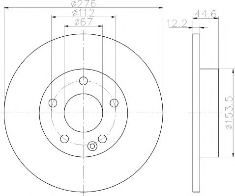 TEXTAR - 92131803 - Диск гальмівний MERCEDES  A(W169) "F D=276mm "04-"12
