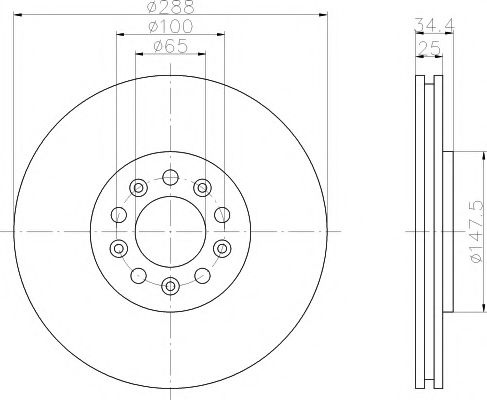 TEXTAR - 92106600 - Тормозной диск (Тормозная система)