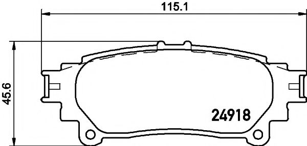 TEXTAR - 2491801 - Гальмівні колодки дискові зад.  Lexus RX 3.5i 08-