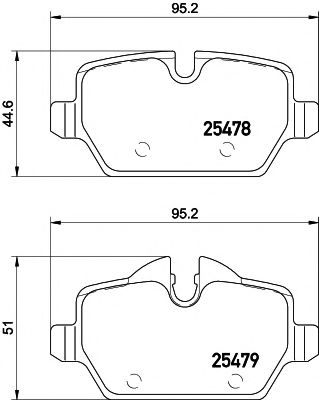 TEXTAR - 2547801 - Гальмівні колодки MINI Cooper "R "10-16