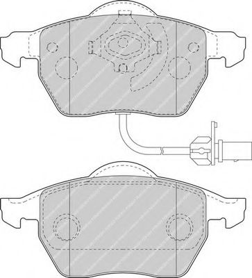 FERODO - FDB1717 - Гальмівні колодки дискові перед. Audi A6 1.8-2.8 97- VW Passat Skoda