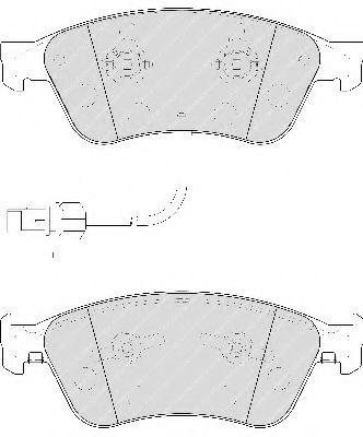 Гальмівнi колодки дисковi Audi A8 02- з датч.