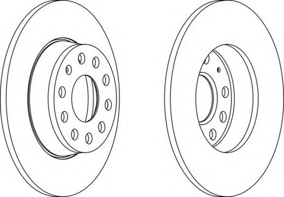 Диск гальмівний зад. (271.8x48,3) Audi A3 09-/Seat Leon 05-