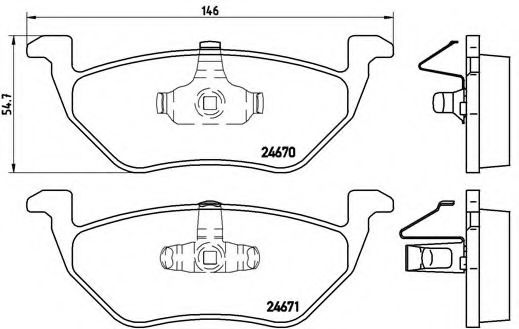 BREMBO - P 24 085 - Гальмівні колодки перед. Ford Maverick 01-