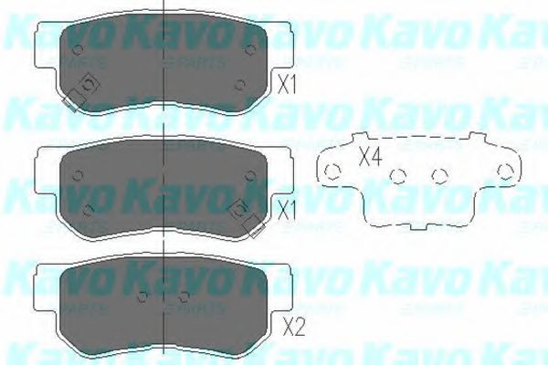 KAVO PARTS - KBP-3005 - Гальмівні колодки зад. Ssang Yong Rodius 2.7 Xdi, 2.7 Xdi 4WD, Rexton 2.7 Xdi 05-