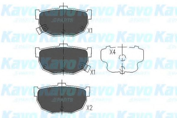 KAVO PARTS - KBP-3007 - Колодки тормозные задние Elantra/Coupe/Lantra/Cerato 95-