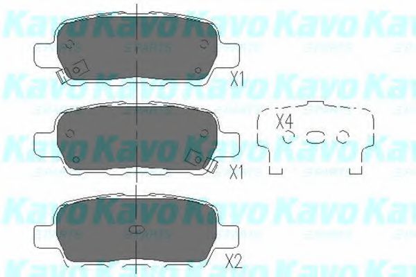 KAVO PARTS - KBP-6517 - Гальмівнi колодки дискові зад. Nissan Murano 07-/X-trail 01-/Qashqai 07-/Maxima 00-
