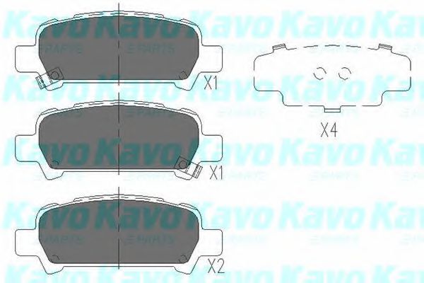 KAVO PARTS - KBP-8002 - Колодки тормозные задние Impreza/Outback/Forester -09