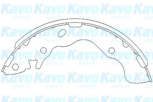 KAVO PARTS - KBS-3402 - Тормозные колодки зад. Hyundai Lantra 90-00/Coupe 96-02 (Mando)