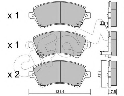 CIFAM - 822-446-0 - Колодки гальмівні перед. Corolla (04-13)