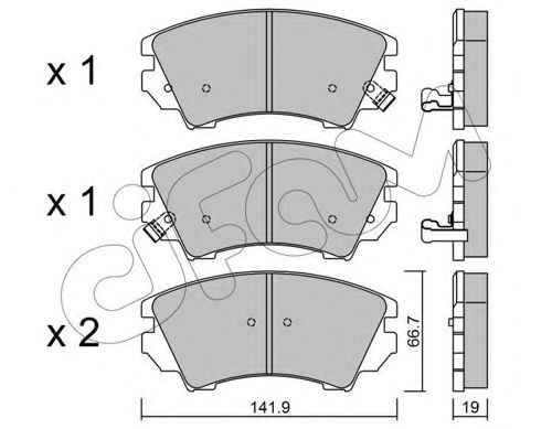 CIFAM - 822-842-0 - Гальмівні колодки перед. Opel Astra J 09-/Insignia 08- (Mando)