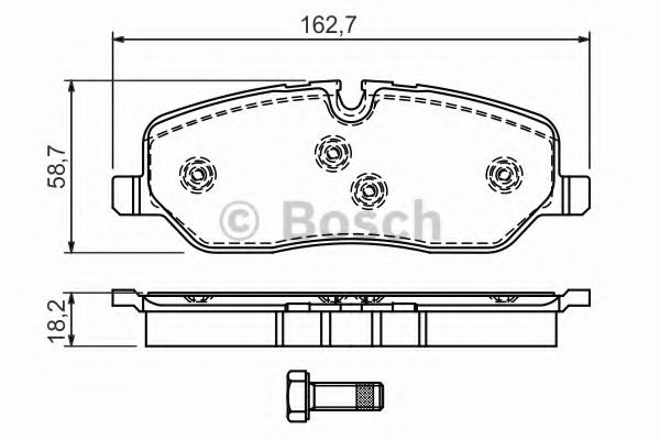 BOSCH - 0 986 494 147 - Гальмівні колодки дискові перед. Landrover Discovery 04-/Range Rover Sport 05-