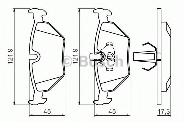 BOSCH - 0 986 494 009 - Гальмівні колодки дискові зад. Bmw E39 520-535 96-