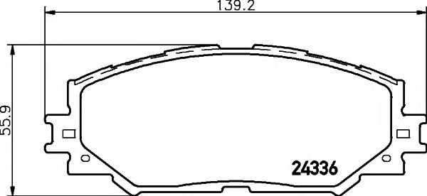 HELLA PAGID - 8DB 355 006-861 - Гальмiвнi колодки дискові перед. Toyota Auris 1.4D-4D 03/07-