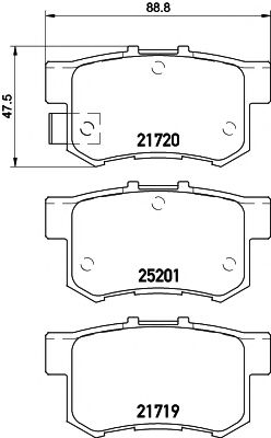 Комплект тормозных колодок, дисковый тормоз (Тормозная система)