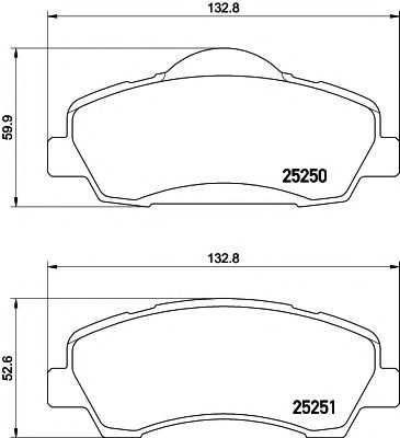 Гальмівні колодки дискові перед. Citroen C-Elysee 12-/Peugeot 308 13-