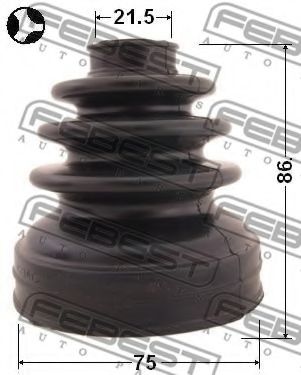 FEBEST - 0215-P12QG16T - Пильовик ШРКШ внутр. 20x66x86 Toyota Avensis 1.8