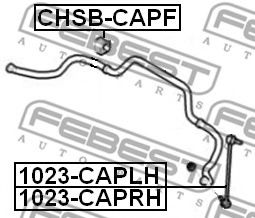 FEBEST - 1023-CAPRH - Тяга стабілізатора перед. права Opel Antara / Chevrolet Captiva 06-