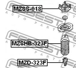 FEBEST - MZD-323F - Відбійник ам-тора перед. Mazda 323 C, Mazda 323 S, Mazda 323F (BA / BJ)