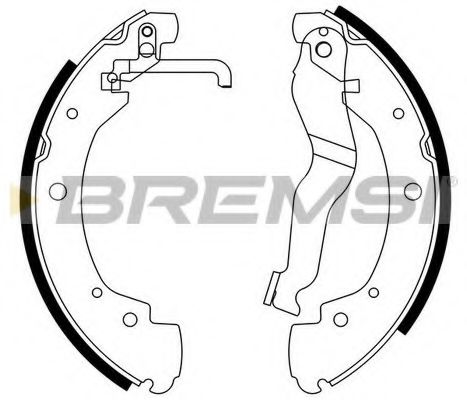 BREMSI - GF0557 - Тормозные колодки зад. T4 90- (бараб.торм)