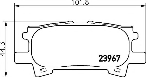 TEXTAR - 2396701 - Гальмівні колодки дискові зад. Lexus RX 300/RX 400H 03-