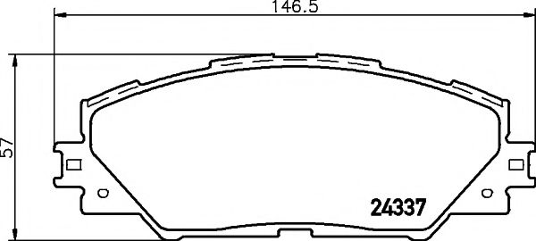 TEXTAR - 2433701 - Гальмівні колодки дискові перед. Toyota Rav 4 III 2.0 VVT-i 06-/ Rav 4 USA 05-