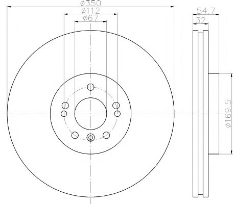 TEXTAR - 92150705 - Диск гальмівний MERCEDES GL(X164)/ML(W164) "F D=350mm "05-17