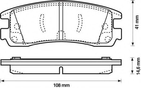 Колодки гальм. Opel Sintra зад.