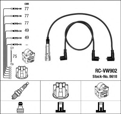 NGK - 8618 - Комплект проводів запалення