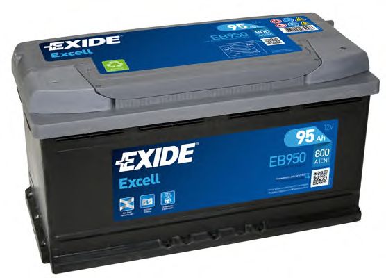 EXIDE - _EB950 - Аккумулятор   95Ah-12v Exide EXCELL(353х175х190),R,EN800