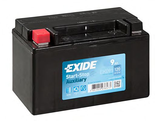 EXIDE - EK091 - Акумулятор EXIDE AGM - 9Ah | EN 120 | 150x90x105 (ДхШхВ)