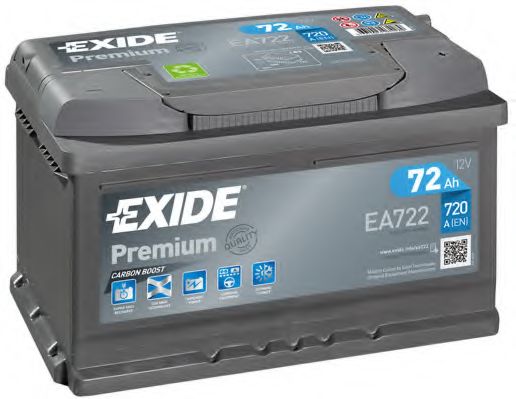 EXIDE - _EA722 - Аккумулятор   72Ah-12v Exide PREMIUM(278х175х175),R,EN720