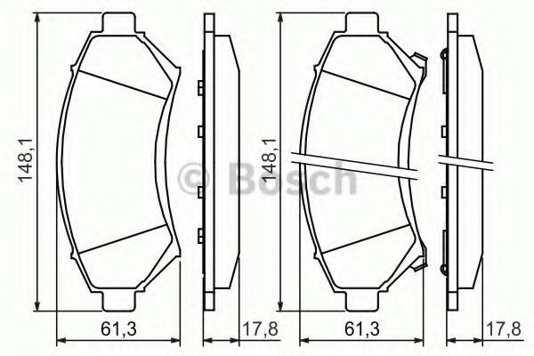 Гальмівні колодки перед. дискові Opel Sintra 2.2-3.0 -99