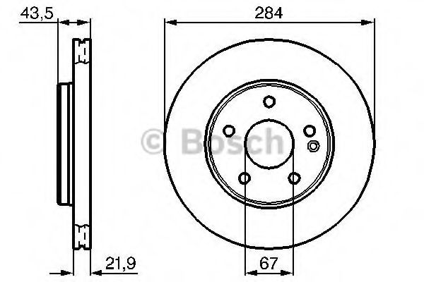 BOSCH - 0 986 478 301 - Диск гальмівний перед. DB C-Class (W202)  93-