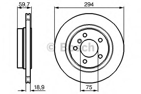 BOSCH - 0 986 478 570 - Диск гальмівний BMW 3 (E46) 2.0-2.8 02.98-12.07