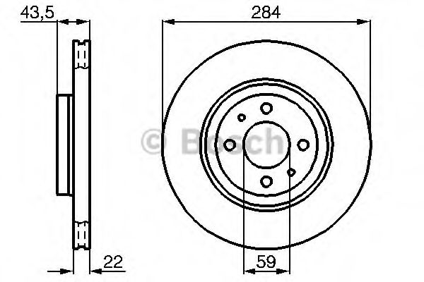 BOSCH - 0 986 478 810 - Диск гальмівний  Fiat/Lancia ( 284x22 )