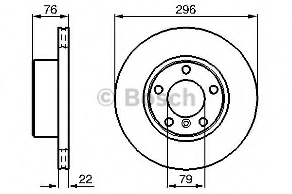 BOSCH - 0 986 478 848 - Диск гальмiвний перед. Bmw E39 96-