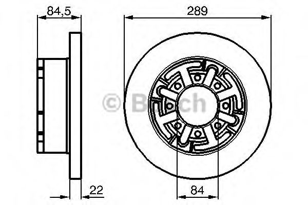 BOSCH - 0 986 478 886 - Гальмівний диск задн.Iveco Daily 89-