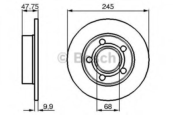 BOSCH - 0 986 478 888 - Диск гальмівний