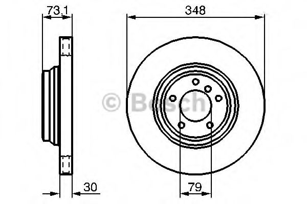 BOSCH - 0 986 479 265 - Диск гальмівний пер. BMW 3(E90) 06-11, X1(E84) 09-11