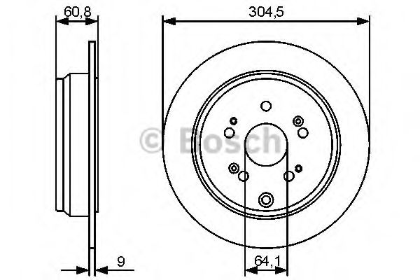 BOSCH - 0 986 479 449 - Диск гальмівний  зад. Honda CR-V 01-