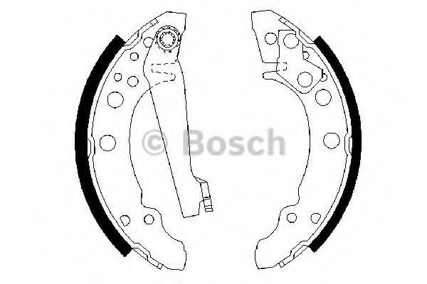 BOSCH - 0 986 487 002 - Колодка торм. барабан. AUDI 80,VW GOLF, PASSAT (пр-во Bosch)