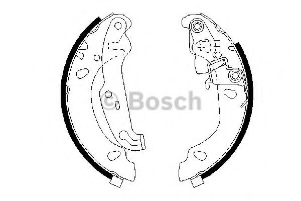 BOSCH - 0 986 487 624 - Гальмівні колодки зад барабанні Ford Fiesta/KA 2/2000-9/2003