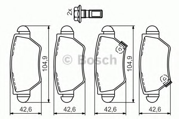 BOSCH - 0 986 494 014 - Тормозные колодки (пр-во Bosch)