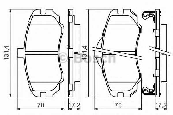 Колодки гальмiвнi перед. Hyundai Elantra 1.6-2.0 2000-
