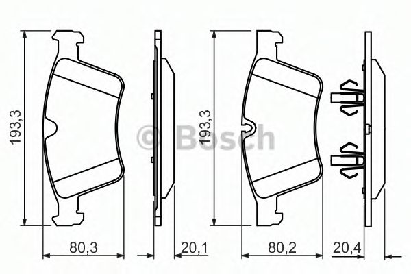 BOSCH - 0 986 494 427 - Колодки гальмівні дискові