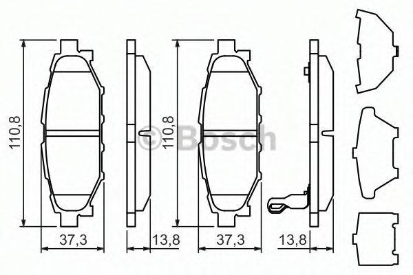 BOSCH - 0 986 494 444 - Гальмівні колодки дискові зад. Subaru Legacy IV 2,0/2,5 03-