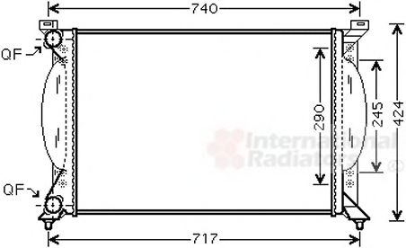 VAN WEZEL - 03002201 - Радиатор AUDI A4 16/18/20 MT 00- (Van Wezel)